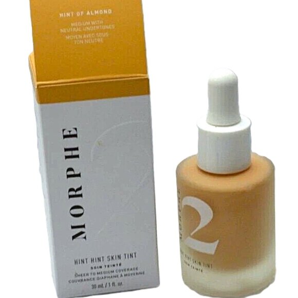 Morphe 2 Hint Hint Skin Tint ~ HINT OF ALMOND (Light/Medium Neutral) 1oz NIB - Picture 5 of 9